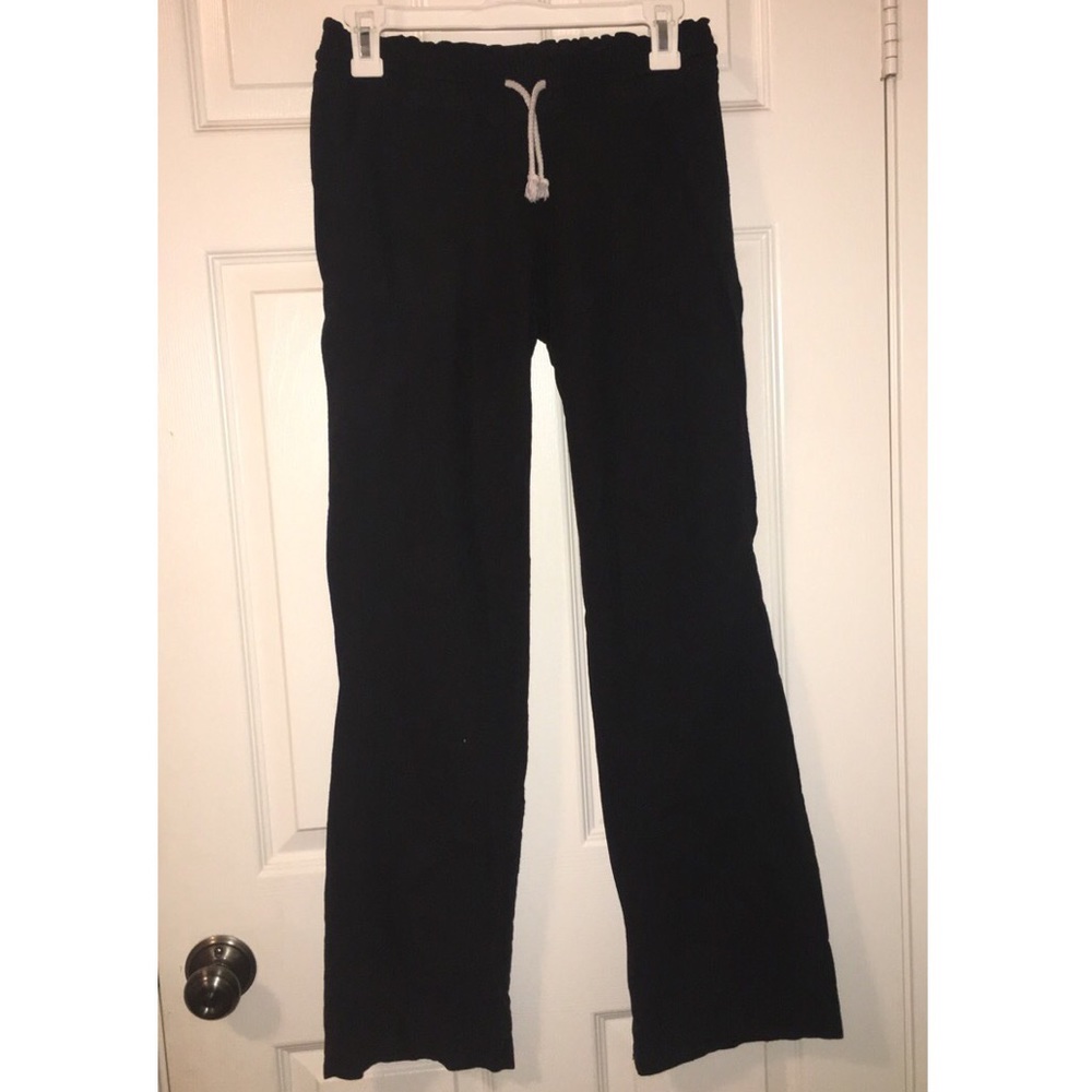 Black linen pants